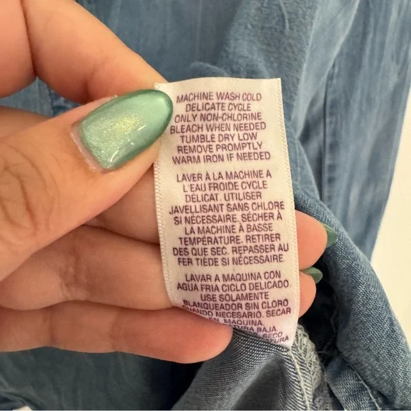 Splendid western costal cowboy Light Blue Denim Shirt size medium - Picture 4 of 5